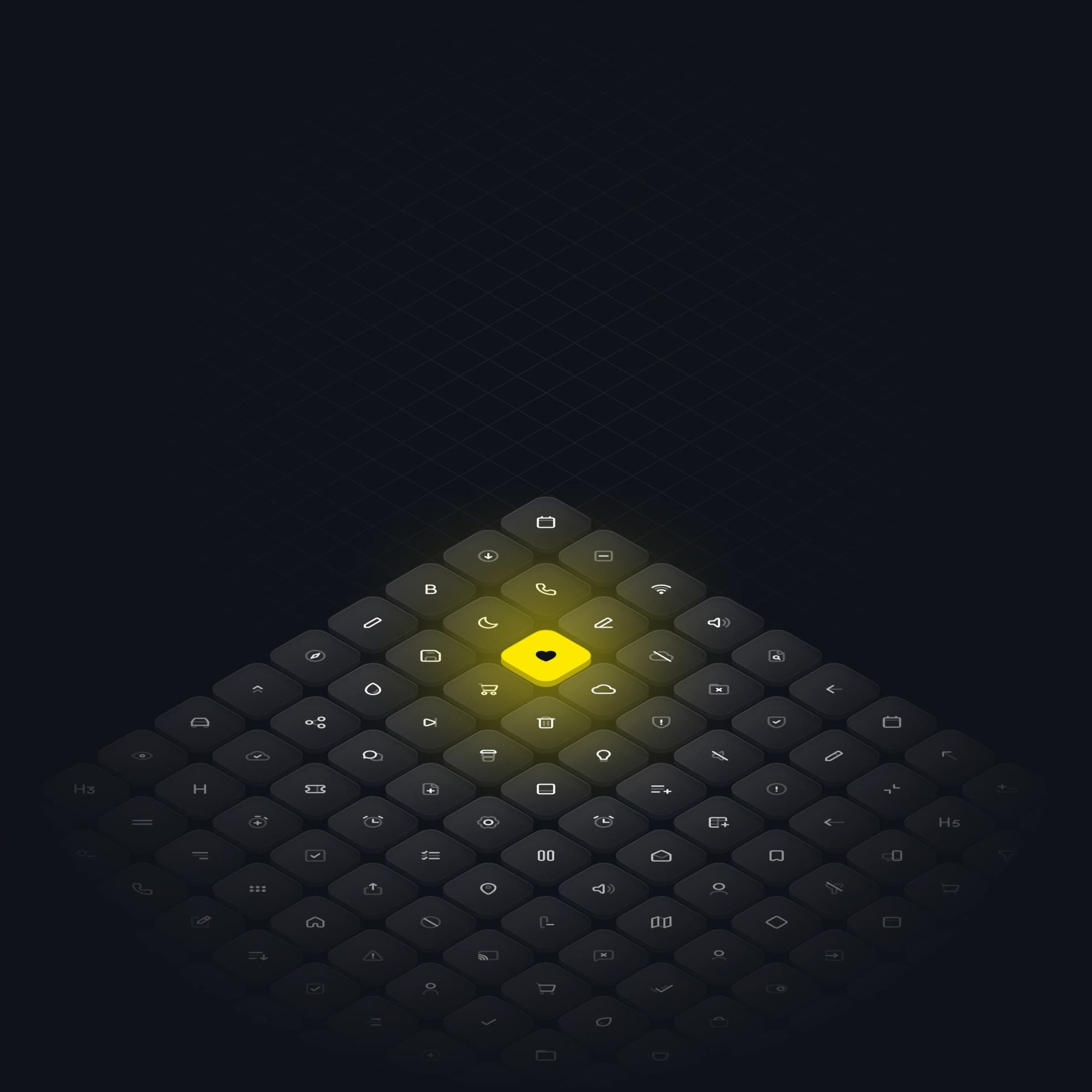 Isometric grid of coolicons in the Duocolor style