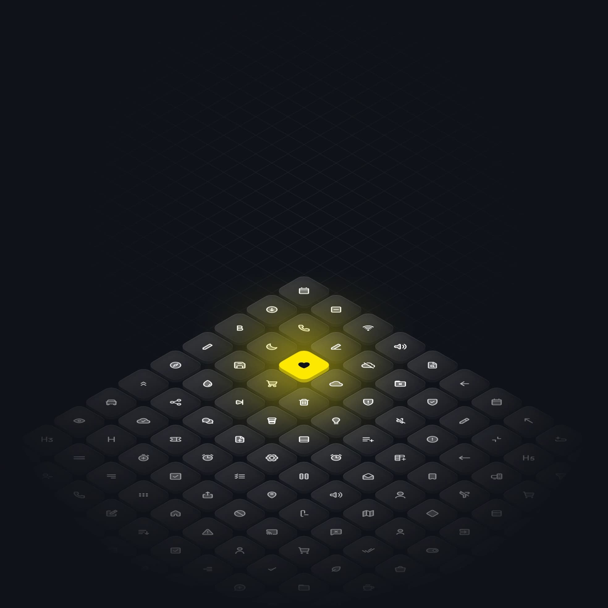 Isometric grid of coolicons in the Duotone style